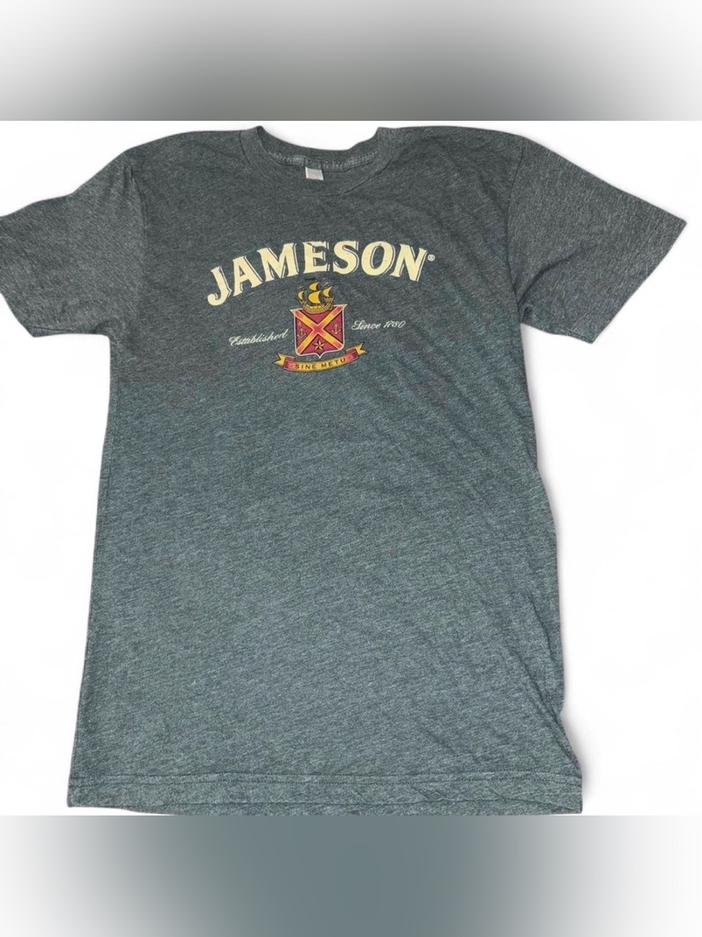 American Apparel Dark Gray Jameson Logo Crewneck Tee